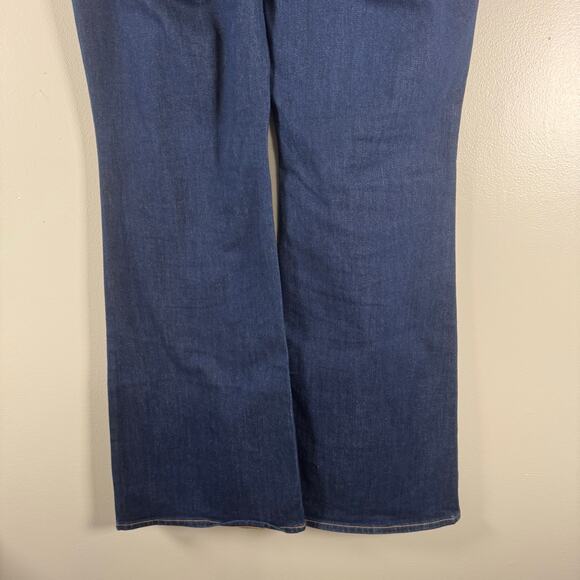Old Navy Women's High Rise Wow Flare Jeans Dark Wash Cotton Blend Blue 10 - Picture 6 of 9